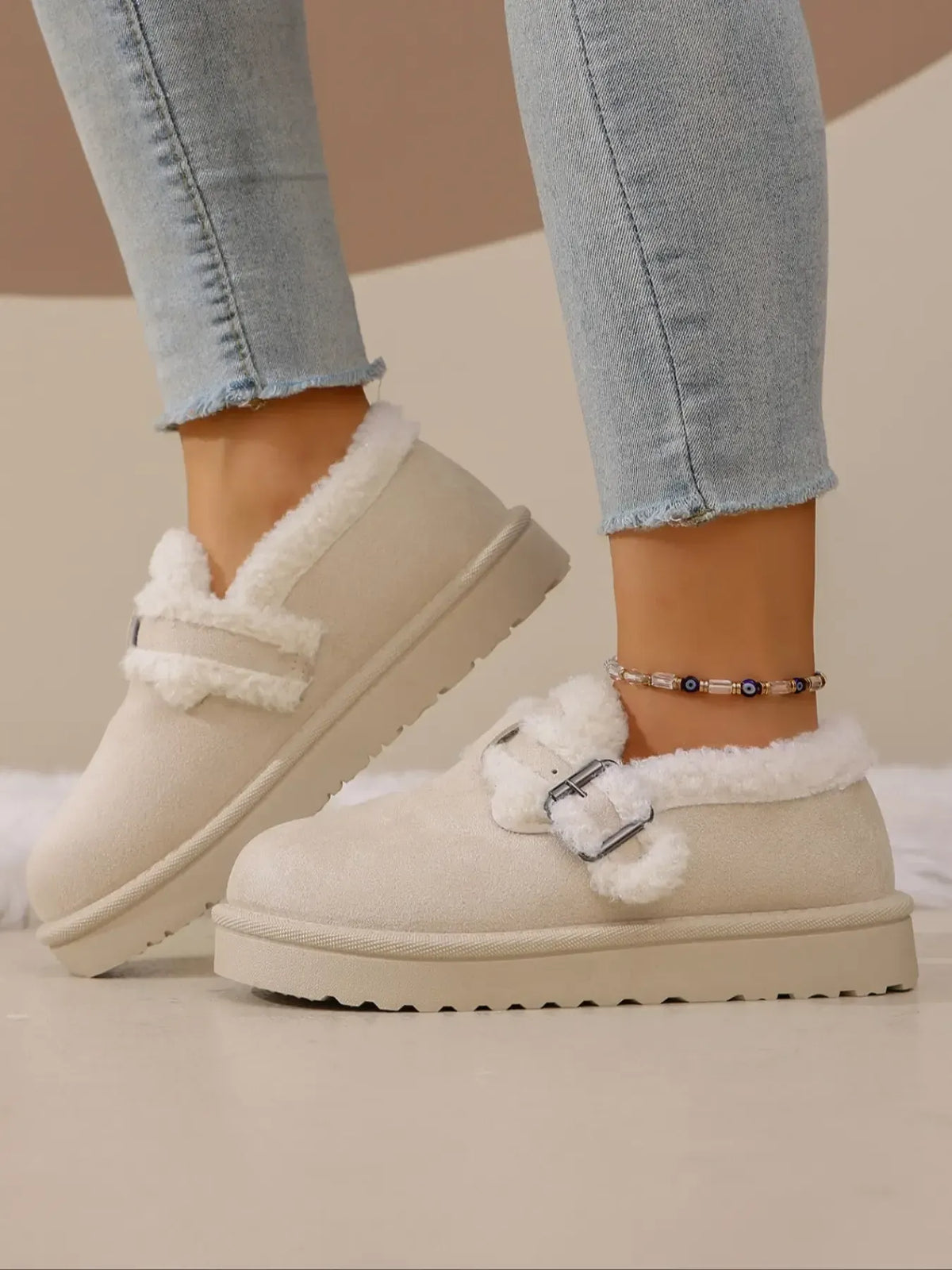 Women's Thick-Sole Buckle Ankle Boots