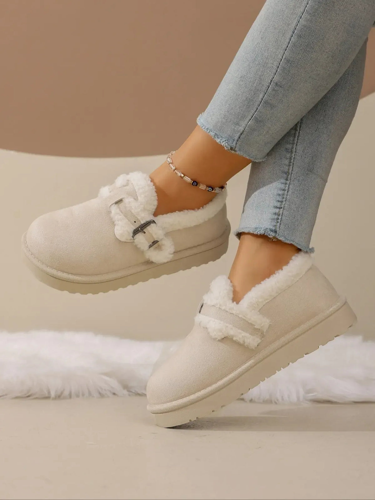 Women's Thick-Sole Buckle Ankle Boots