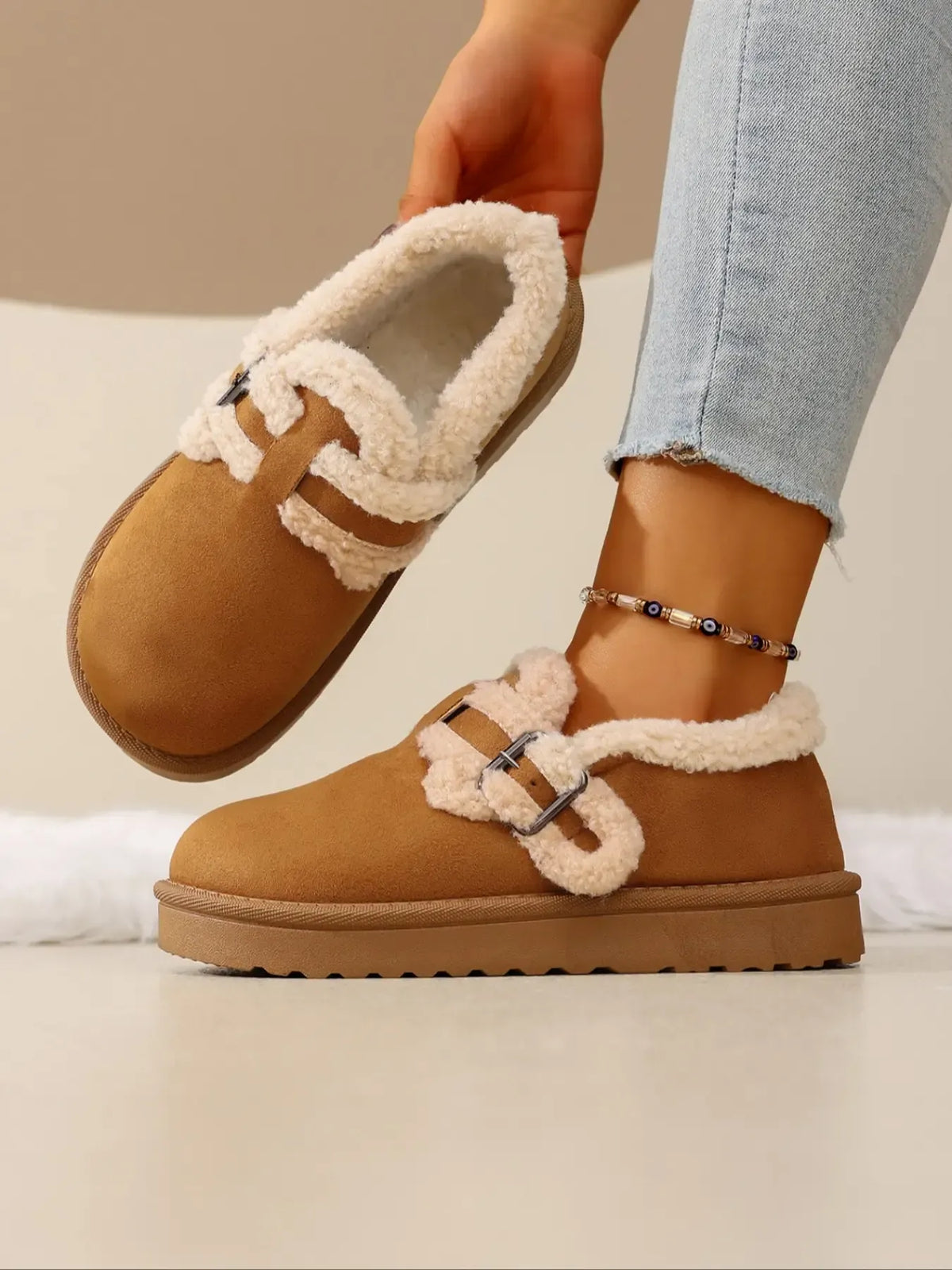 Women's Thick-Sole Buckle Ankle Boots