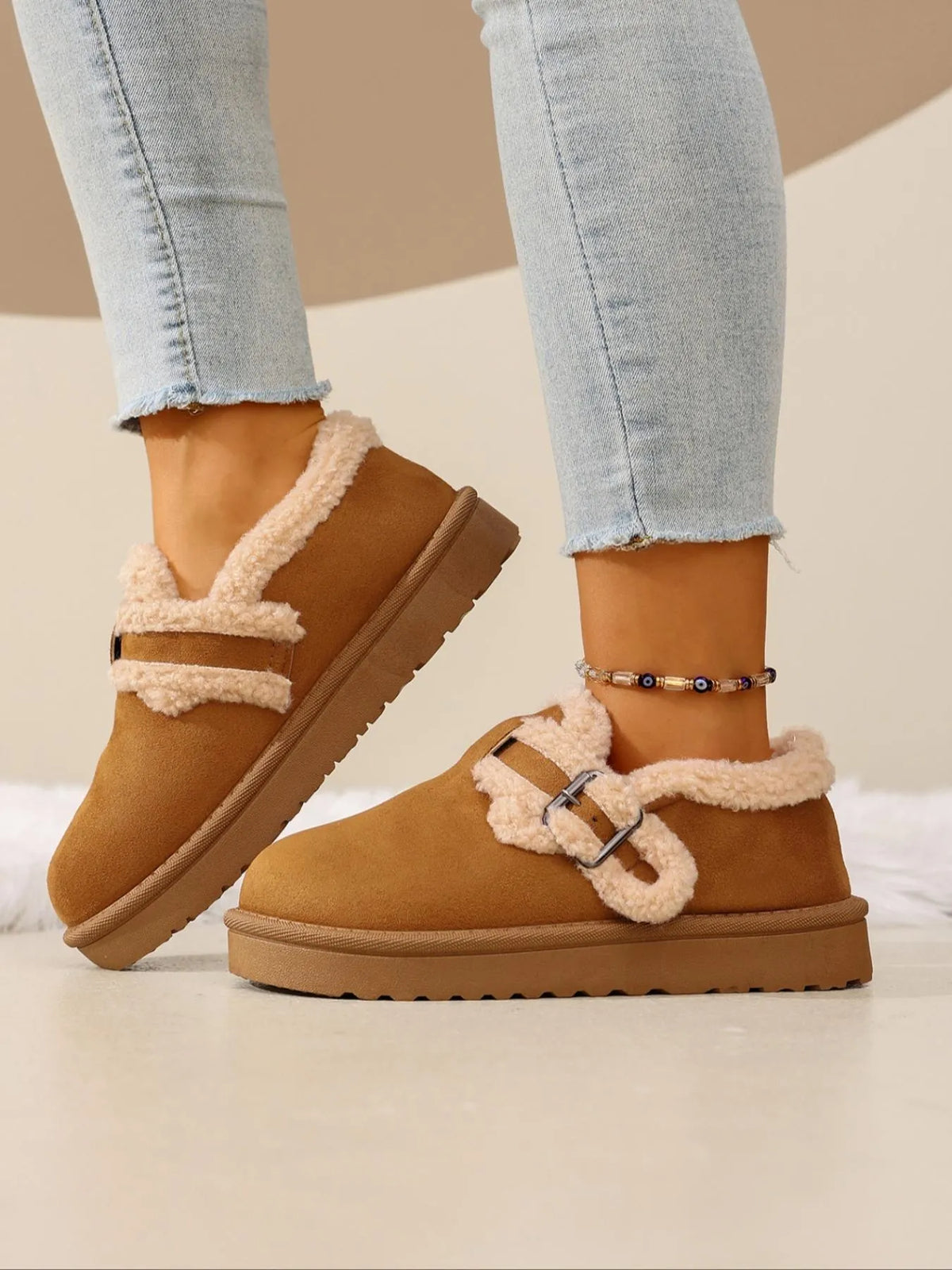Women's Thick-Sole Buckle Ankle Boots
