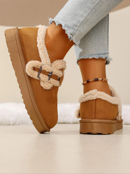 Women's Thick-Sole Buckle Ankle Boots