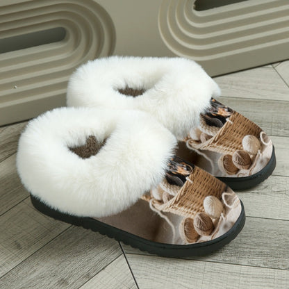 Women's Dachshund Print Slip-On Slippers