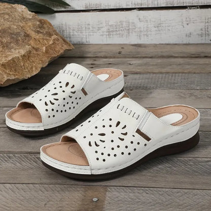 Women's Cutout Platform Slide Sandals