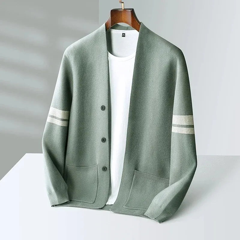 Men’s Button-Front Knit Cardigan