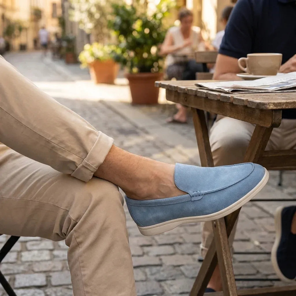 Men’s Casual Suede-Look Slip-On Loafers