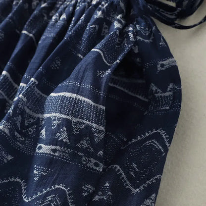 Women’s Boho Drawstring Pocket Maxi Dress