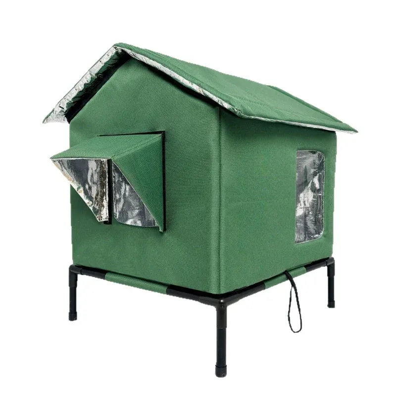 Elevated Weather-Resistant Outdoor Cat House