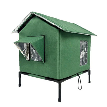 Elevated Weather-Resistant Outdoor Cat House