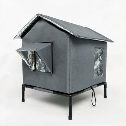 Elevated Weather-Resistant Outdoor Cat House
