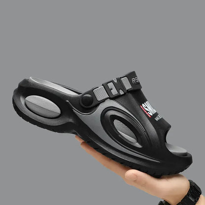 Men’s Sport Buckle Platform Slide Sandals