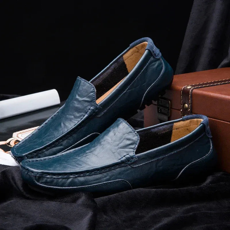 Men’s Leather-Look Slip-On Loafers