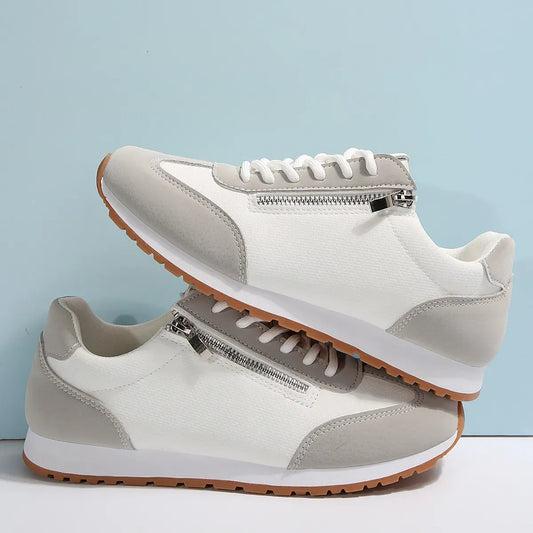 Lightweight Casual Zip Lace Sneakers