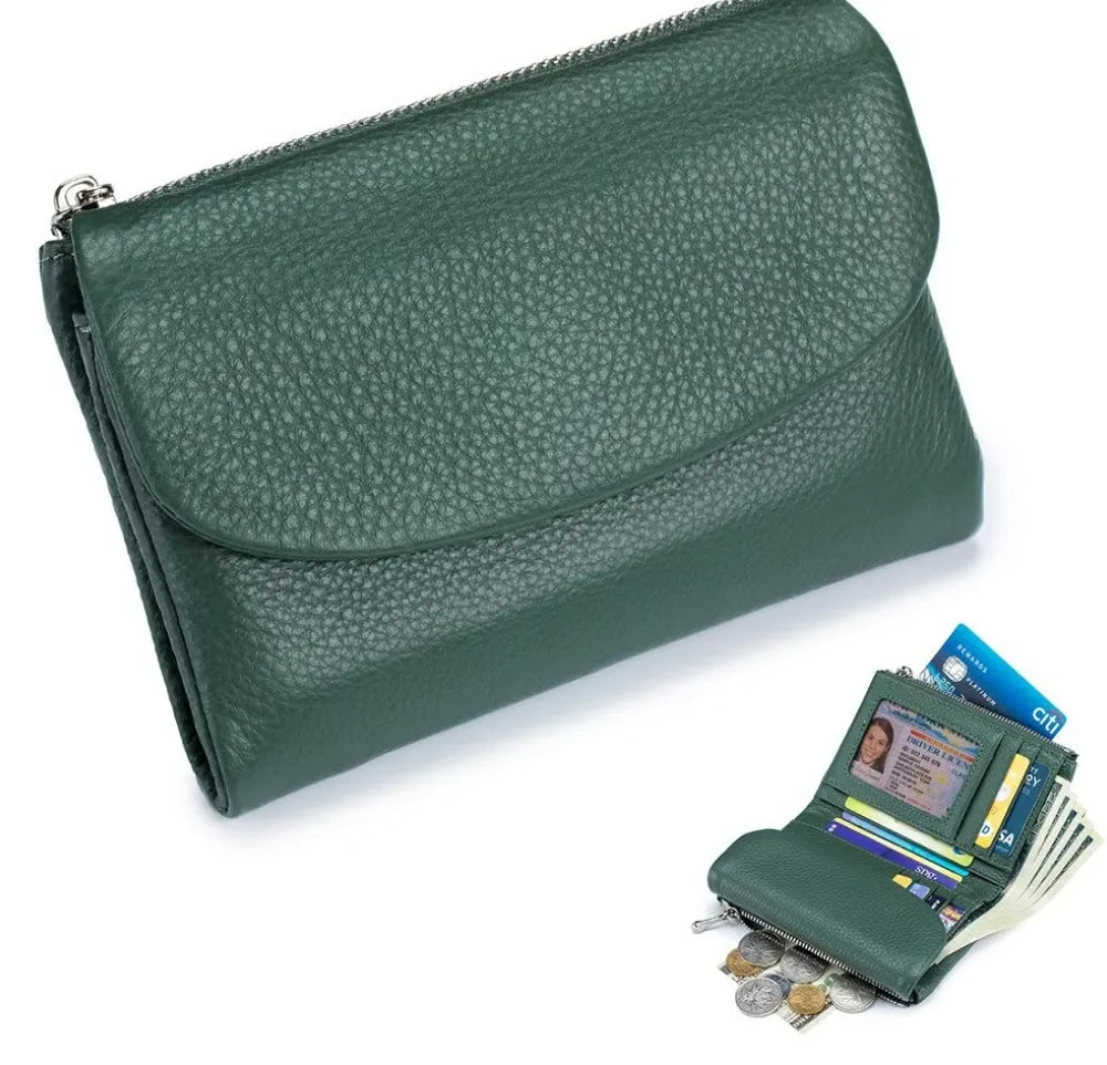 Unisex Pebble Leather-Look RFID Wallet