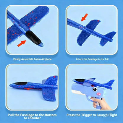Kids Dinosaur Foam Glider Launcher Toy