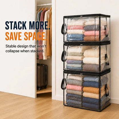 Clear Stackable Clothes Storage Organizer
