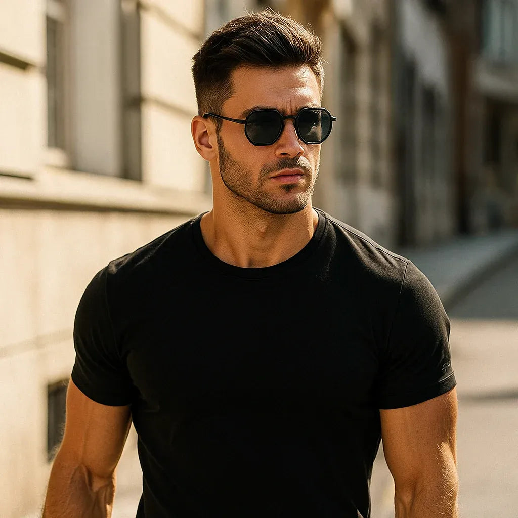 Unisex Octagonal Frame Sunglasses