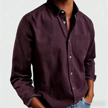 Men’s Casual Button-Up Cotton Shirt