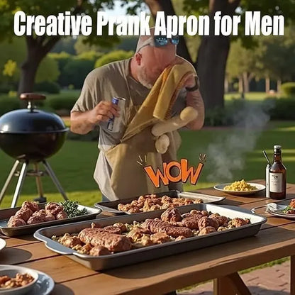 Unisex Novelty BBQ Chef Apron with Towel