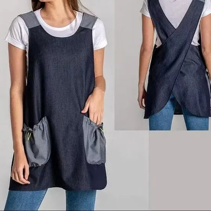 Women's Printed Cross Back Apron