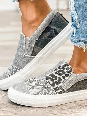 Trendy Slip-On Patchwork Comfort Sneakers