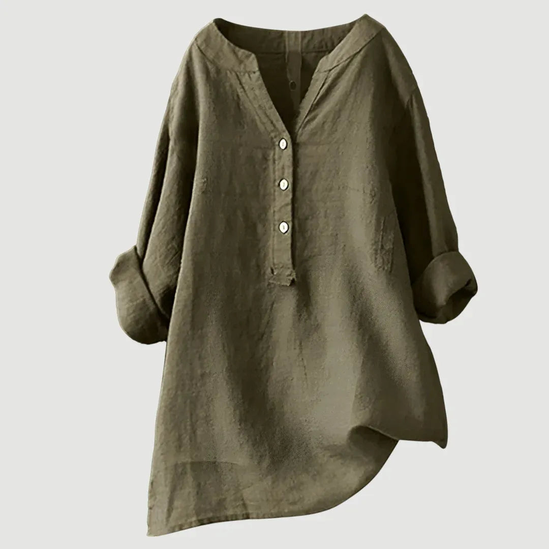 Harper Relaxed Button Front Blouse