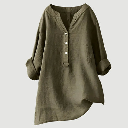 Harper Relaxed Button Front Blouse