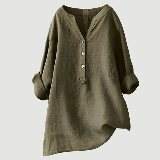Harper Relaxed Button Front Blouse