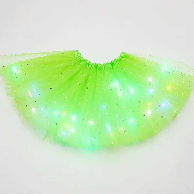 Girls’ Light-Up Star Tulle Tutu Skirt