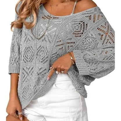 Women’s Openwork Crochet Knit Top