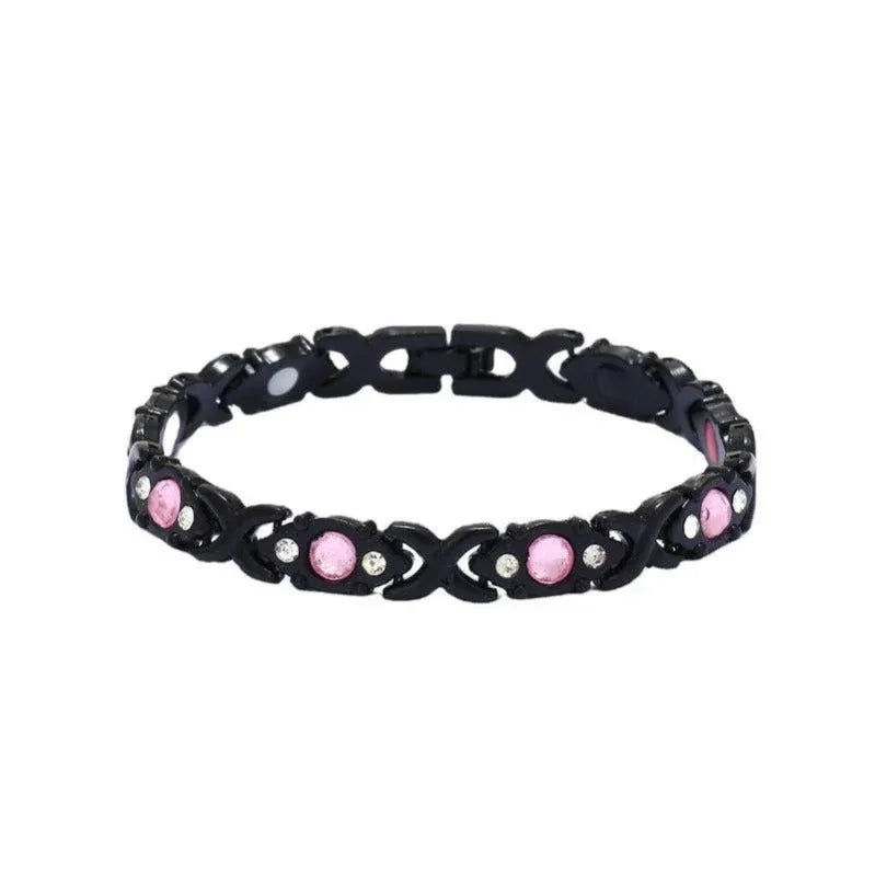 Elegant Crystal Accent Link Bracelet