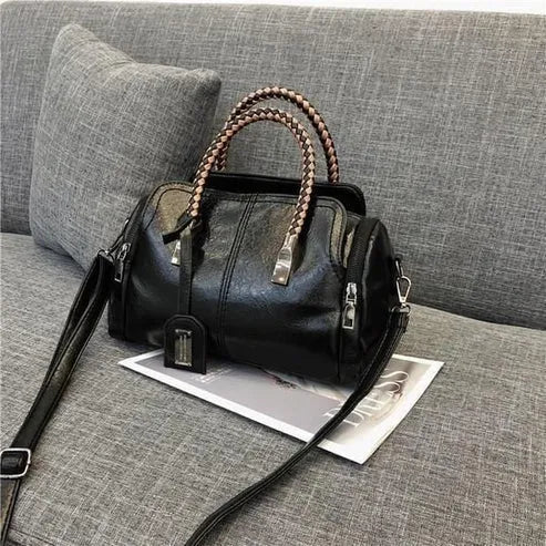 Women’s Large Capacity Leather-Look Satchel Bag