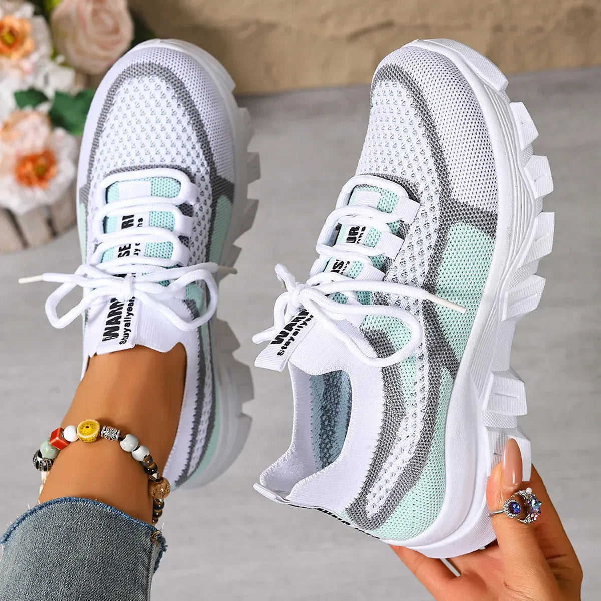 Women’s Breathable Chunky Sole Sneakers