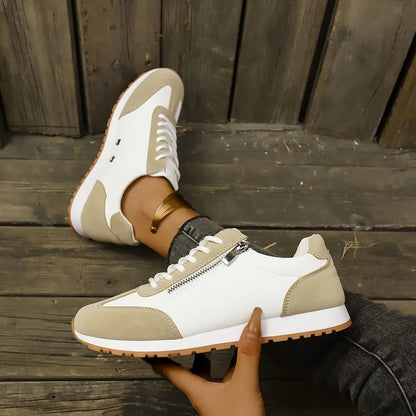 Lightweight Casual Zip Lace Sneakers
