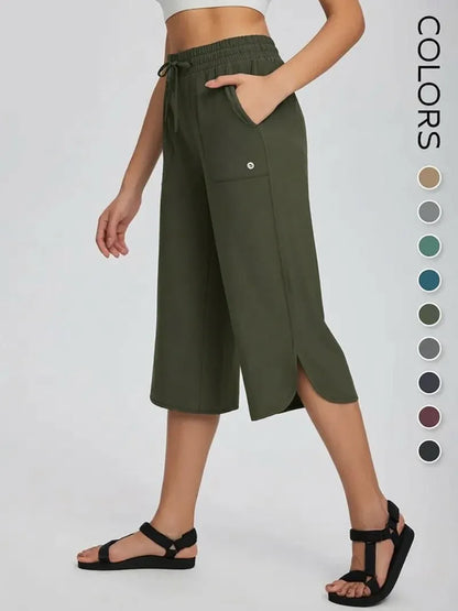 Women’s Wide Leg Active Capri Pants