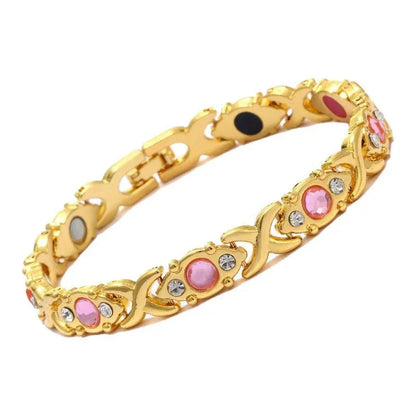 Elegant Crystal Accent Link Bracelet