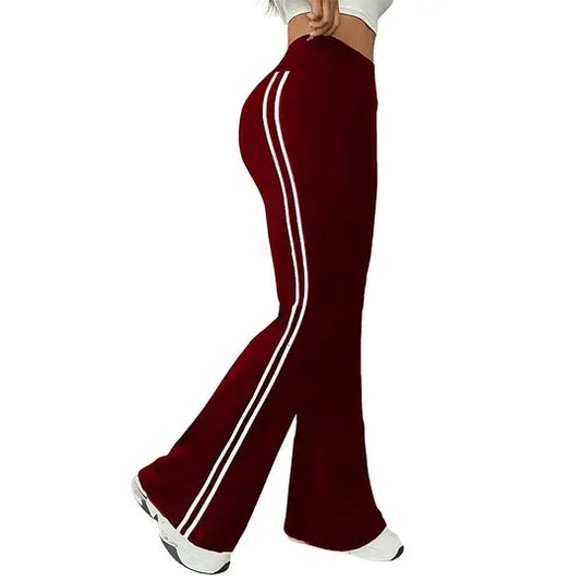 Women’s High-Waisted Flared Stripe Pants