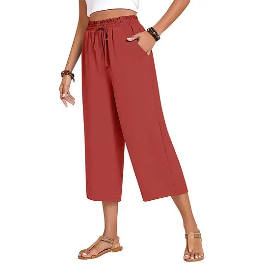 Women's Wide Leg Capri Pants