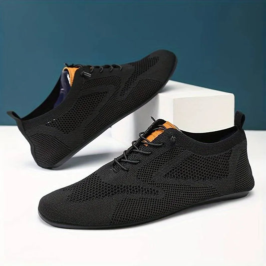 Men’s Breathable Mesh Lace-Up Walking Shoes