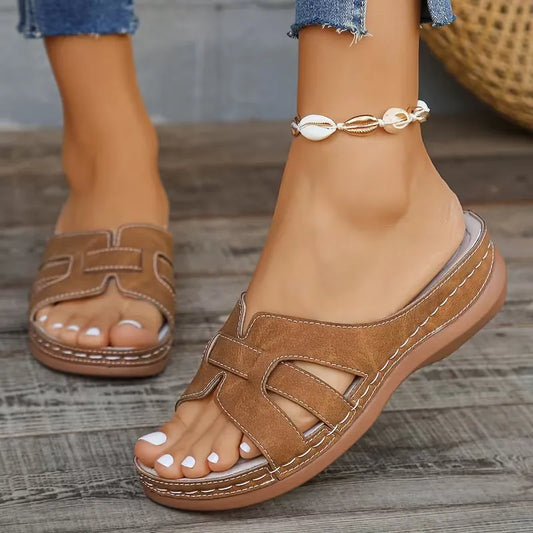 Women’s Cutout Comfort Slide Sandals