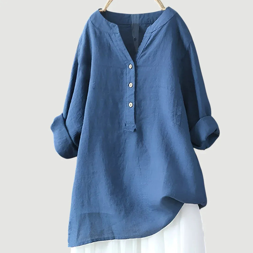 Harper Relaxed Button Front Blouse