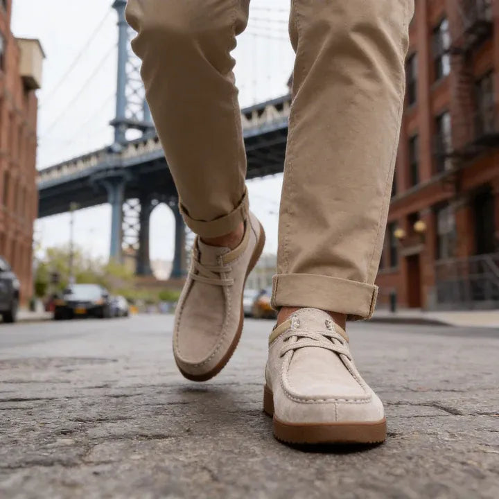 Men’s Suede-Look Moc Toe Casual Shoes