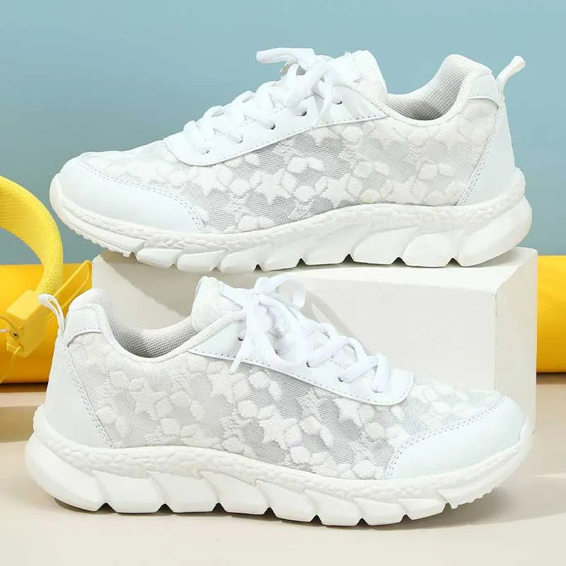 Women’s Floral Lace-Up Sneakers