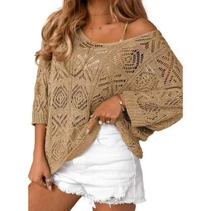 Women’s Openwork Crochet Knit Top