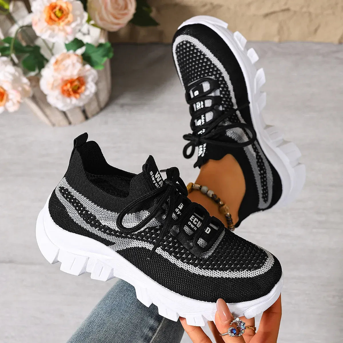 Women’s Breathable Chunky Sole Sneakers