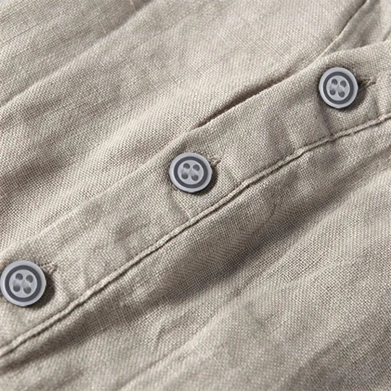 Men’s Rolled-Sleeve Henley Shirt