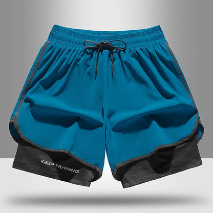 Men’s Double Layer Athletic Shorts