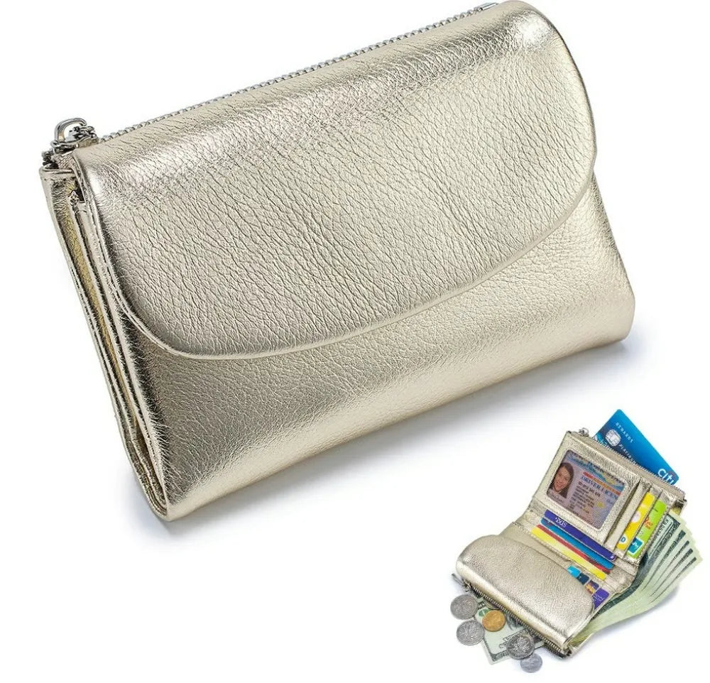 Unisex Pebble Leather-Look RFID Wallet