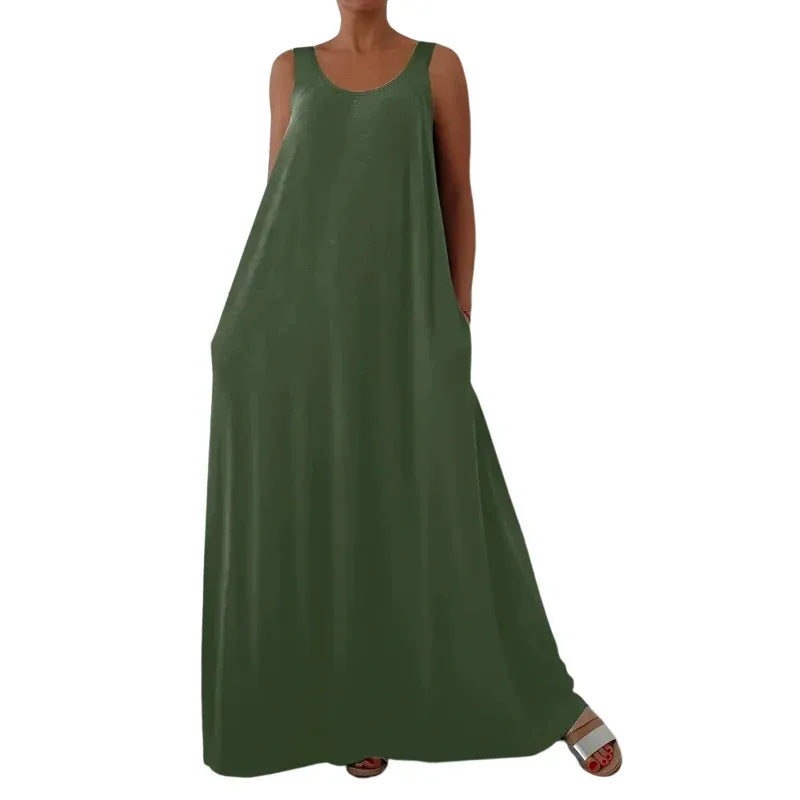 Women’s Sleeveless Flowy Maxi Dress