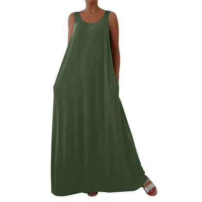 Women’s Sleeveless Flowy Maxi Dress