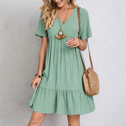 Women’s Relaxed Fit Tie-Waist Midi Dress